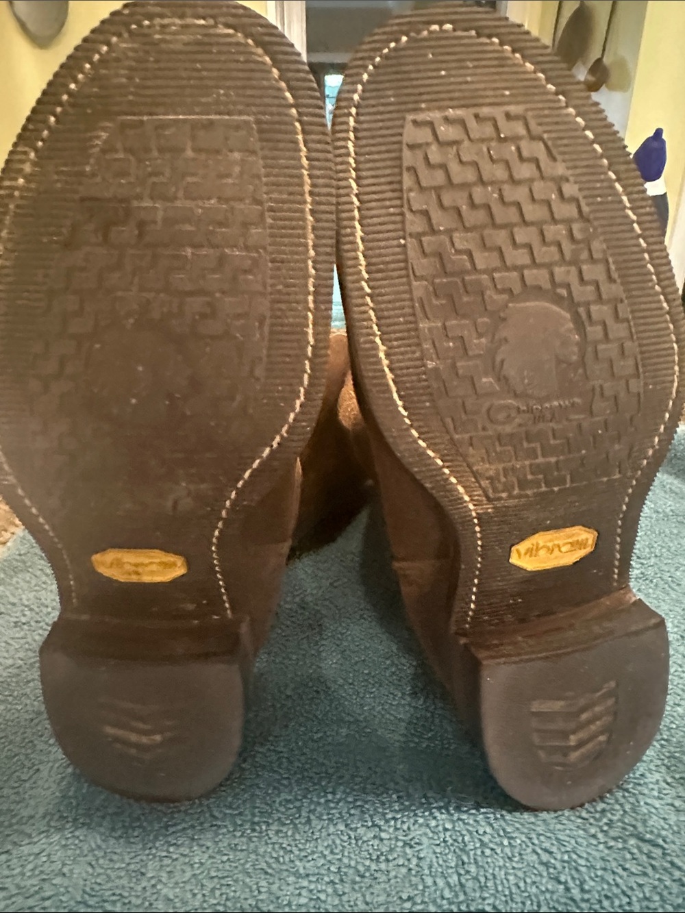 Chippewa Brown Suede Short Engineer Boots - Picture 4 of 6